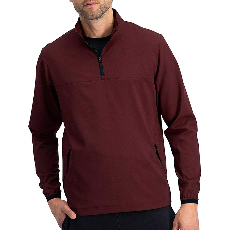 Hot-selling-Customized-Mens-Dry-Fit-Setengah-zip-golf-pullover-windbreake-2