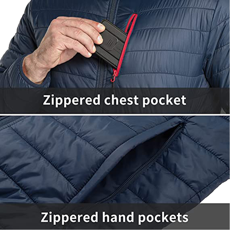 Зимнее пальто, теплая ветрозащитная легкая мужская куртка-пуховик-2