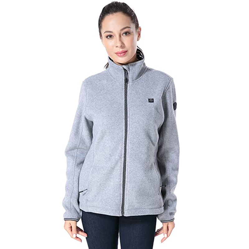 Kincên nêçîrê yên jinan ên li derveyê kincên polar Fleece Full-Zip Germkirî Ja (3)