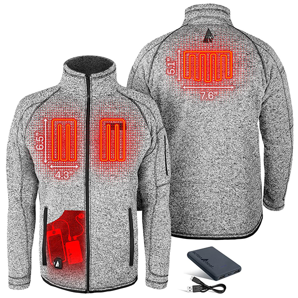 Battery heated sweater hoodie-2