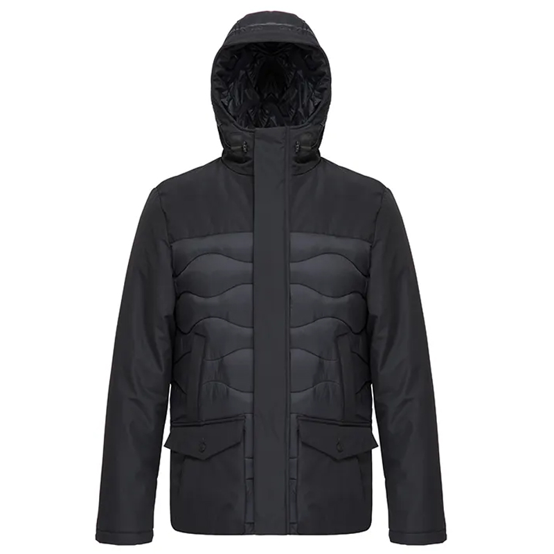 Black Longline Puffer Coat (3)