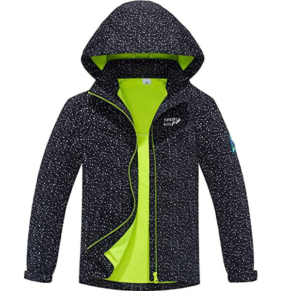 Boys Fleece Lined Softshell Jacket Outdoor Windbreaker-1