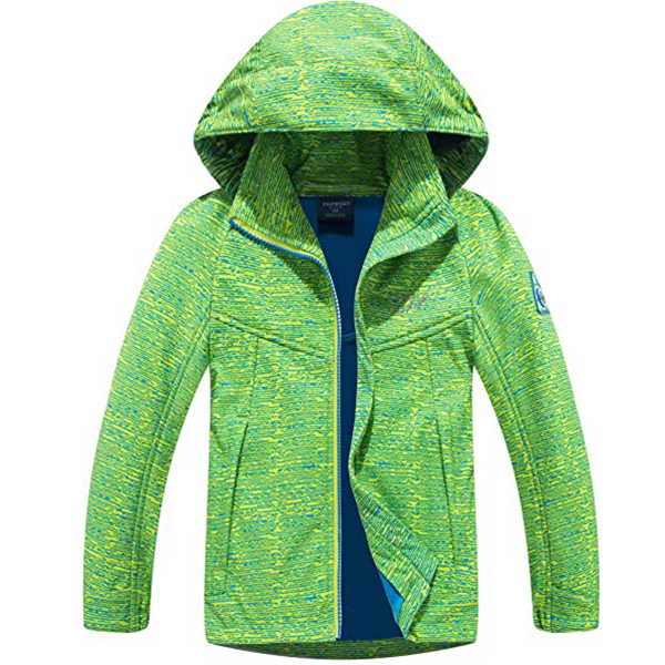 Boys Fleece Lined Softshell Jacket Outdoor Windbreaker