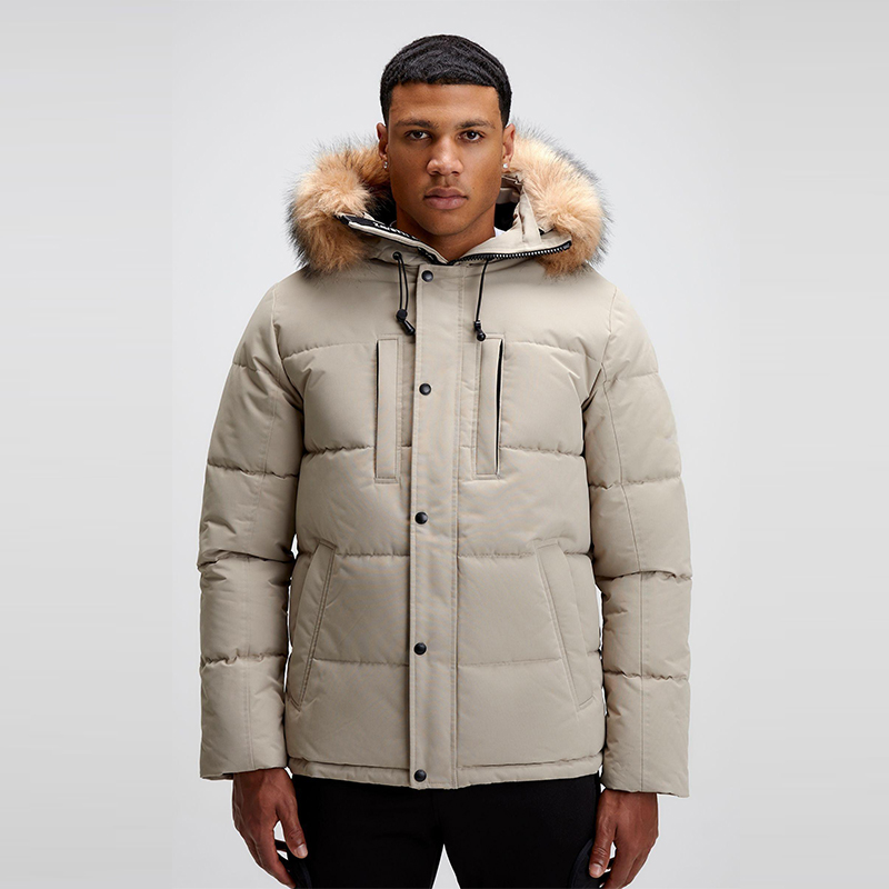 Mens Oshawa 2.0 Puffer Parka Jacket with Detachable Faux Fur