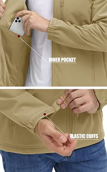 Men's Tactical Jacket Fleece Lined Soft Shell Winter Jacket-5