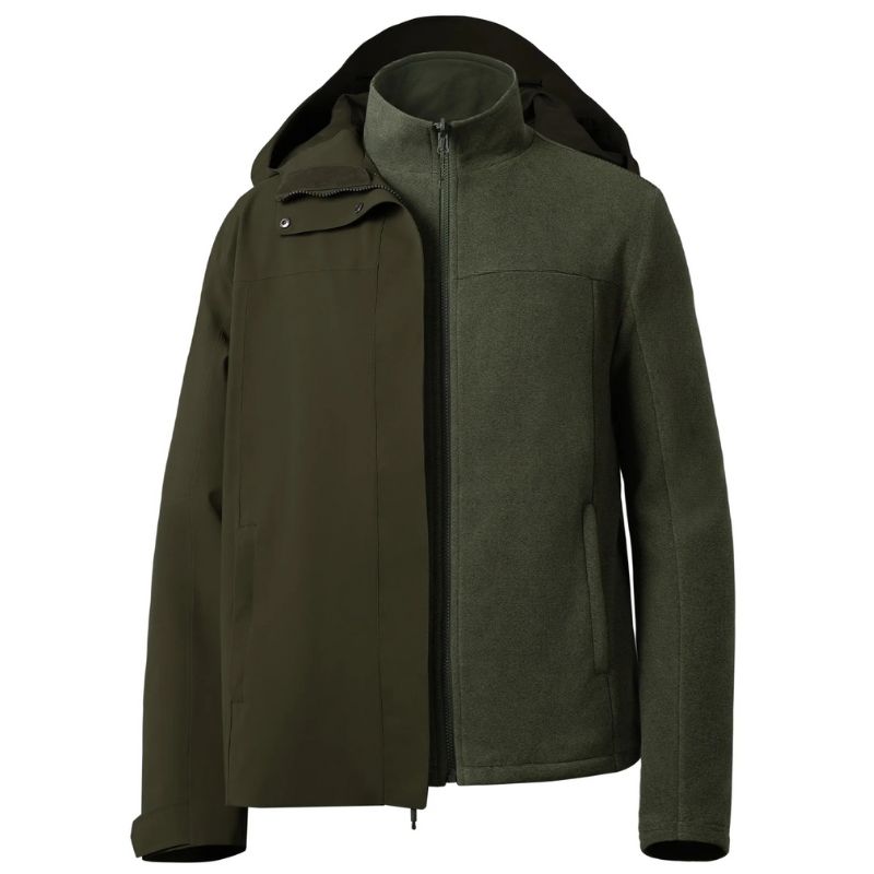 Men’s 3-in-1 Heated Jacket with Fleece Liner (1)