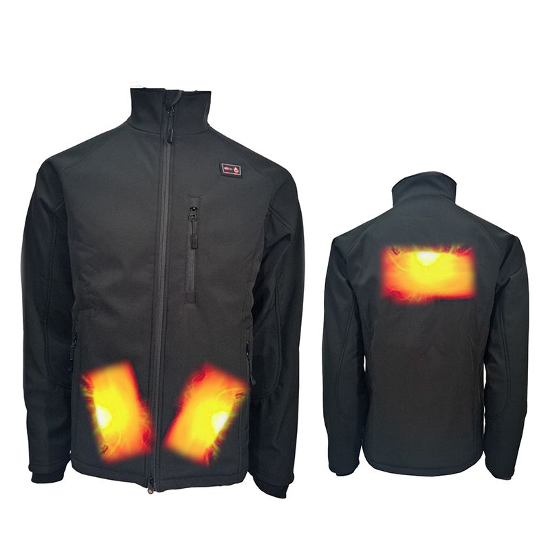 Wholesale Heated Warm Men Heated Soft Shell Jacket Heated Work Jacket (4)