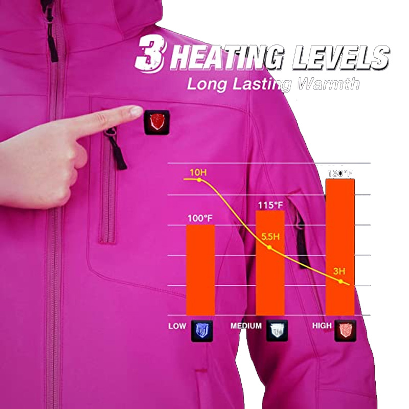 Wholesale Unisex Heated softshell jacket for Hunting (2)