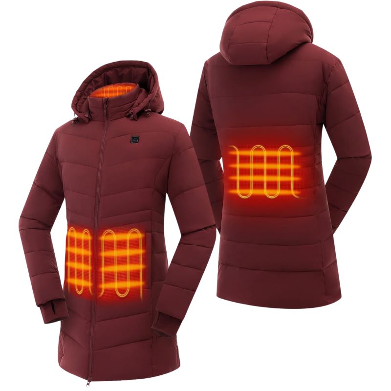 Women's 4-Zone Heated Puffer Parka Jacket (1)