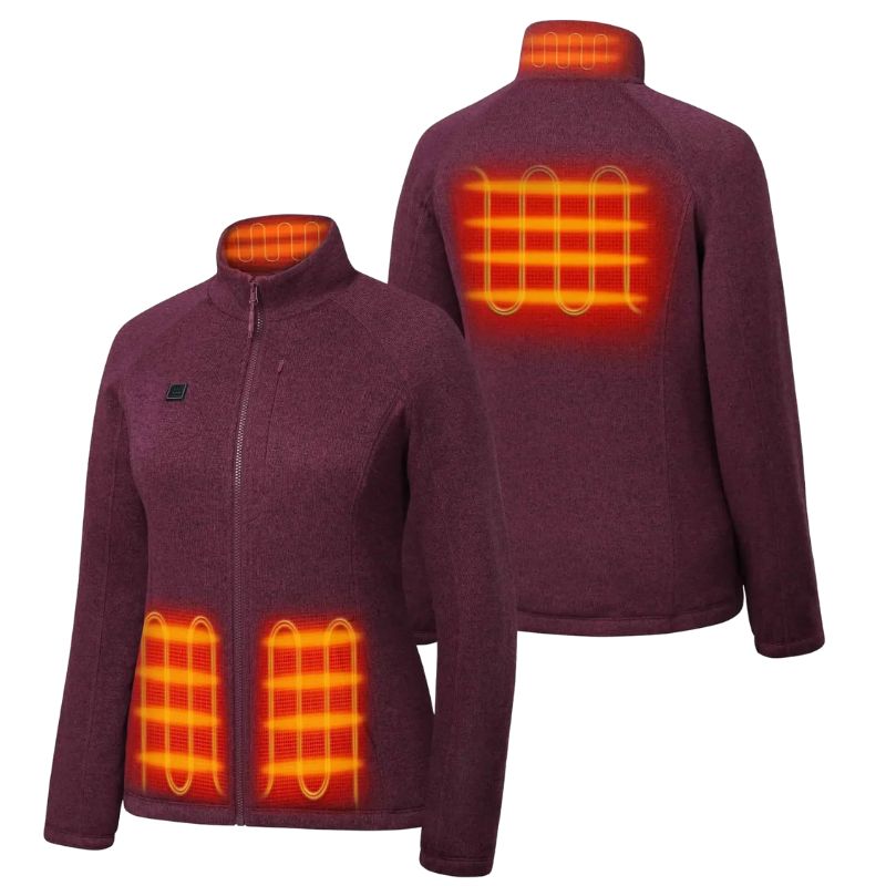 Women's 4-Zone Heated Sweater Fleece Jacket (1)