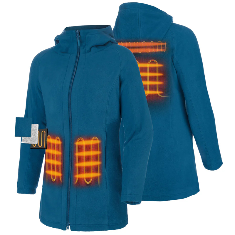 Women's Heated Fleece Hoodie Jacket (3)